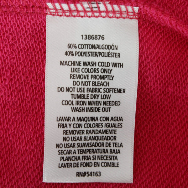 Calvin Klein NEW Sz XS Magenta White Logo Front Cuffed Cotton Poly Knit Mod Top