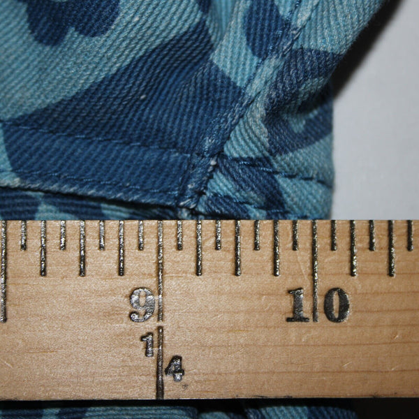 Emmiol Sz S x 27 Blue Denim Flower Imprint Pockets 100% Cotton Jean