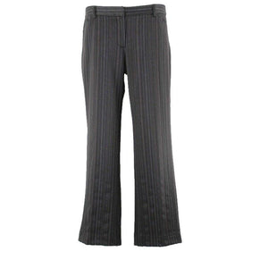 Mixit New $44 Sz 12 x 30 Black Red Silver Pinstripe Poly Blend Knit Pant