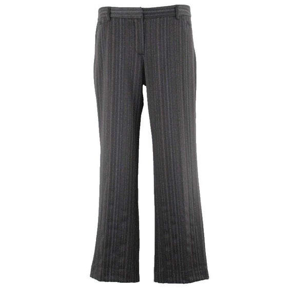 Mixit New $44 Sz 12 x 30 Black Red Silver Pinstripe Poly Blend Knit Pant