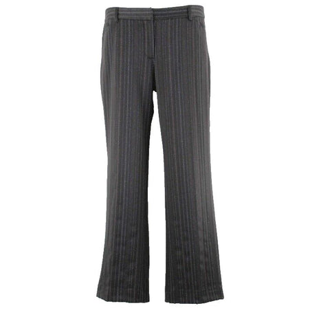 Mixit New $44 Sz 12 x 30 Black Red Silver Pinstripe Poly Blend Knit Pant