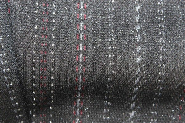Mixit New $44 Sz 12 x 30 Black Red Silver Pinstripe Poly Blend Knit Pant