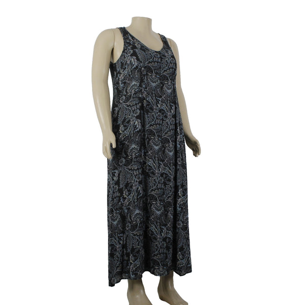 J Jill Dress NEW $129 Sz L Black Multi Color Floral Lined 100% Rayon Dress