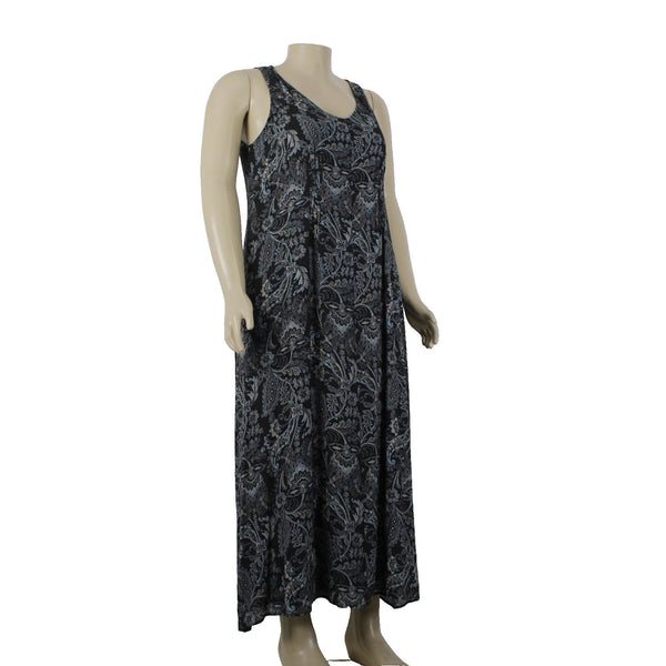 J Jill Dress NEW $129 Sz L Black Multi Color Floral Lined 100% Rayon Dress