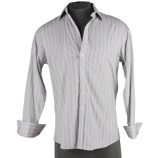 Charles Tyrwhitt Sz L Multicolor Slim Fit French Cuff 100% Cotton Shirt