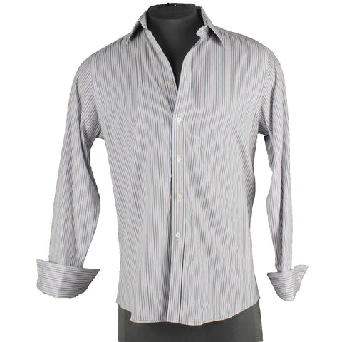 Charles Tyrwhitt Sz L Multicolor Slim Fit French Cuff 100% Cotton Shirt