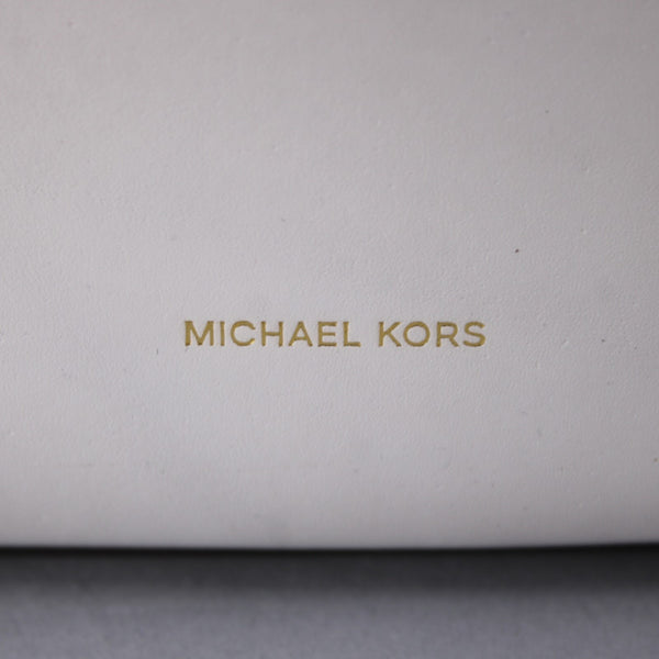 Michael Kors Purse 14 x 10 x 5 White Gold Hardware Leather Purse