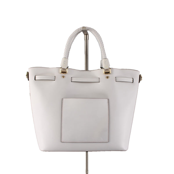 Michael Kors Purse 14 x 10 x 5 White Gold Hardware Leather Purse