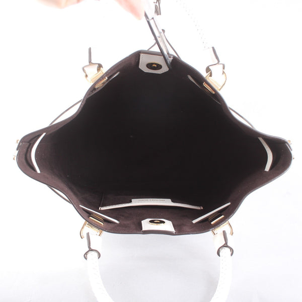 Michael Kors Purse 14 x 10 x 5 White Gold Hardware Leather Purse