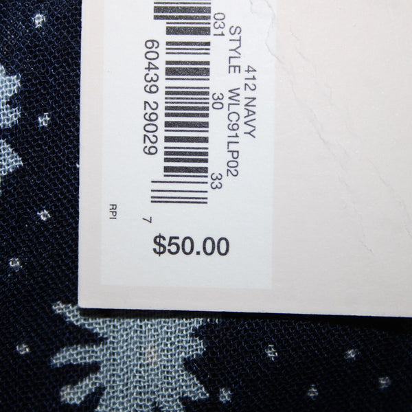 Lauren Conrad NEW $50 Sz One Size Navy Blue Pink Floral 100% Viscos Wrap Sweater