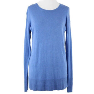 A New Day NEW Sz XS Blue Pullover Split Sides Rayon Nylon Modal Sweater Top