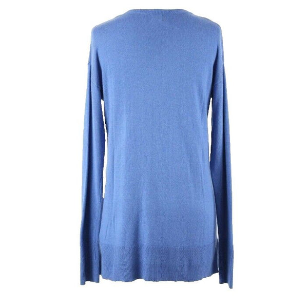 A New Day NEW Sz XS Blue Pullover Split Sides Rayon Nylon Modal Sweater Top