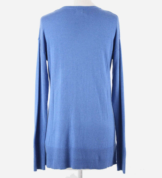 A New Day NEW Sz XS Blue Pullover Split Sides Rayon Nylon Modal Sweater Top