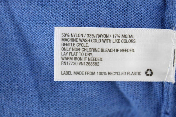 A New Day NEW Sz XS Blue Pullover Split Sides Rayon Nylon Modal Sweater Top