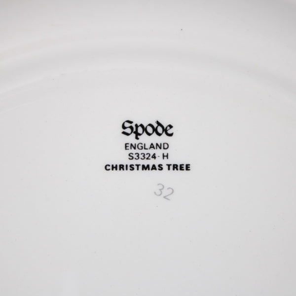 Spode 10" Plate White Green Multi Color Christmas Tree S3324 10" Plate