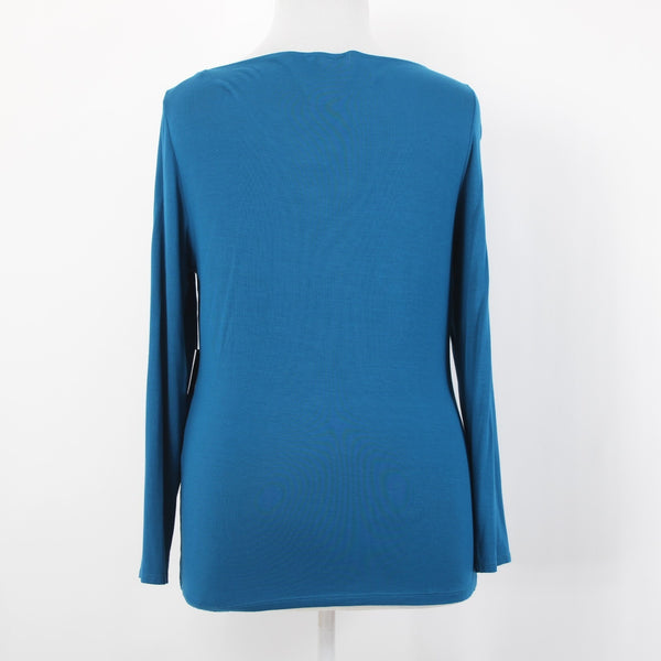 Tahari Top NEW $88 Sz XL Aquarium Blue Cali Knits Cowl Neck Rayon Elastane Top