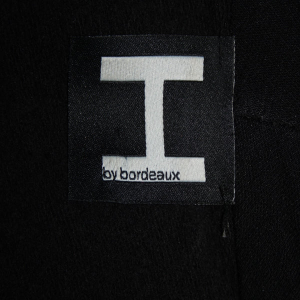 H By Bordeaux Sz  S? Black Zipper Pockets Draped Collar Polyester Casual Jacket