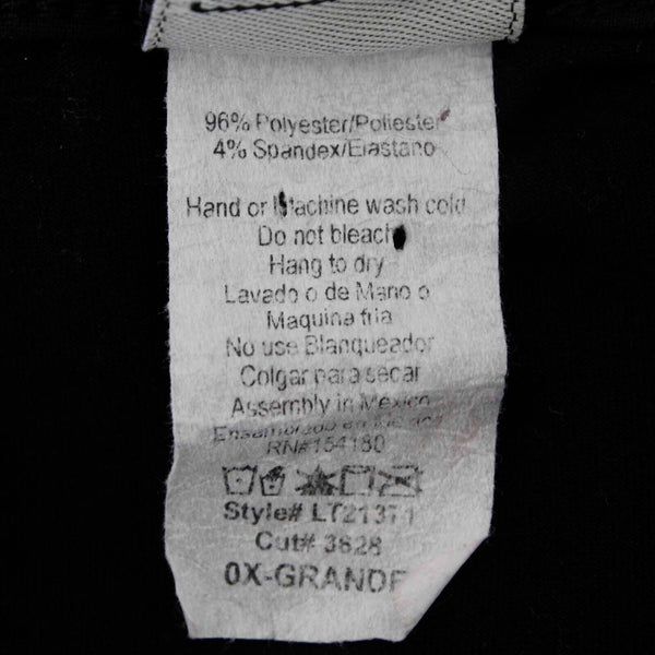Libian Sz 0X Grande Black Keyhole Faux Wrap Asymmetric Poly Spandex Knit Top
