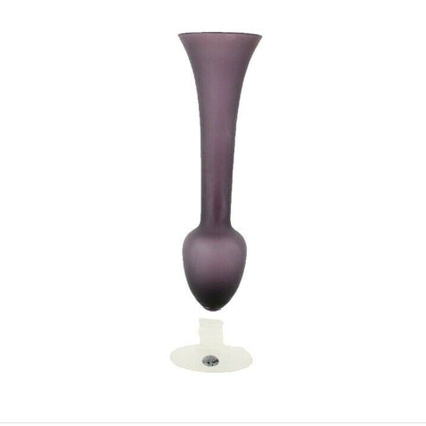 Lefton Frosted Purple Frosted Foot 8.75" Vase