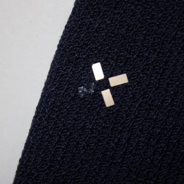 St John Top Sz M Navy Blue Gold Paillettes Santana Knit AS IS Top