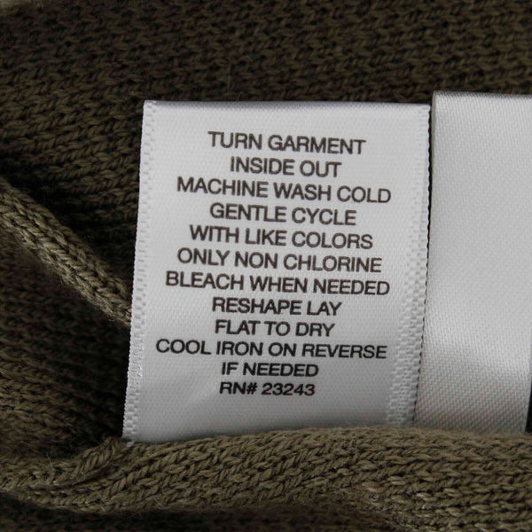 New York & Company NEW $50 Sz M Olive Green Cotton Rayon Nylon Wrap Sweater