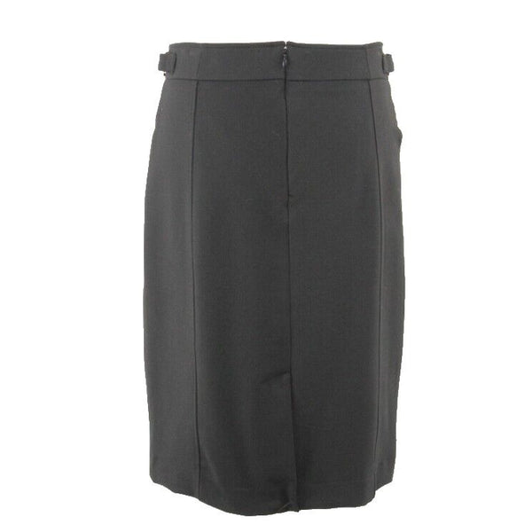 Carol Vee NEW 6 Black Gold Metal Detail Rayon Poly Spandex Straight Skirt