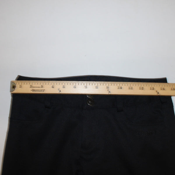 Burton The White Collection Sz XS x 32 Black Lined Pockets 100% Poly Ski  Pant