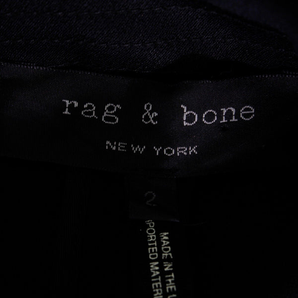 Rag Bone NEW $550 Sz 2 Black Double Breasted V Neck Triacetate Poly Woven Dress