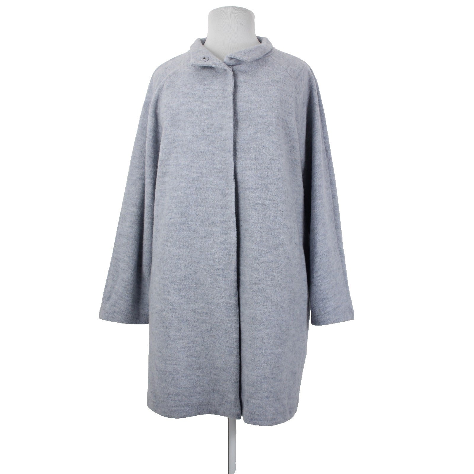Cynthia Rowley NEW Sz 2X Light Blue Collared Pockets Unlined 100% Wool Coat