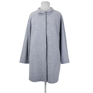 Cynthia Rowley NEW Sz 2X Light Blue Collared Pockets Unlined 100% Wool Coat