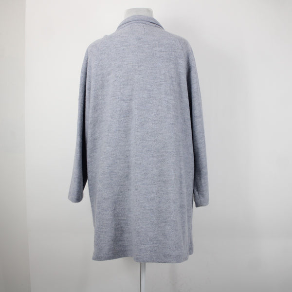 Cynthia Rowley NEW Sz 2X Light Blue Collared Pockets Unlined 100% Wool Coat