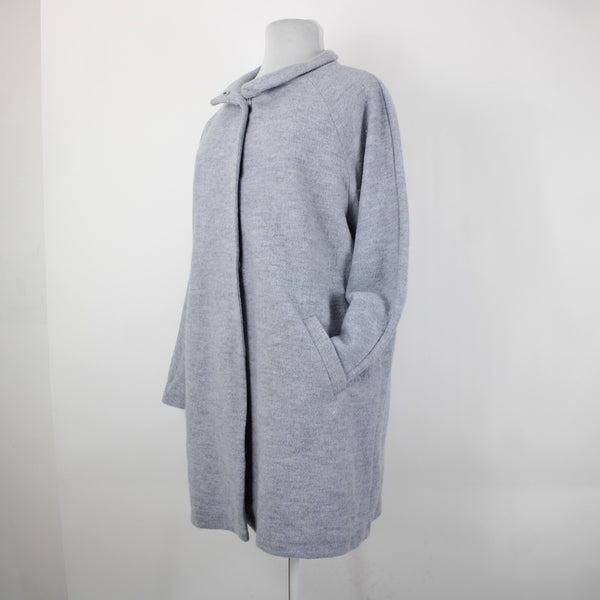 Cynthia Rowley NEW Sz 2X Light Blue Collared Pockets Unlined 100% Wool Coat