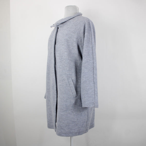 Cynthia Rowley NEW Sz 2X Light Blue Collared Pockets Unlined 100% Wool Coat
