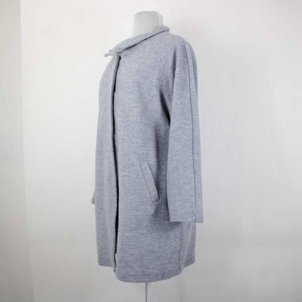 Cynthia Rowley NEW Sz 2X Light Blue Collared Pockets Unlined 100% Wool Coat