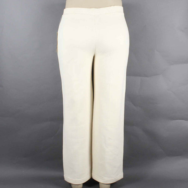 Jones New York Country NEW $54 Sz L Ivory Fleece Knit Cotton Blend Pant