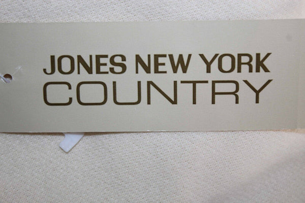 Jones New York Country NEW $54 Sz L Ivory Fleece Knit Cotton Blend Pant