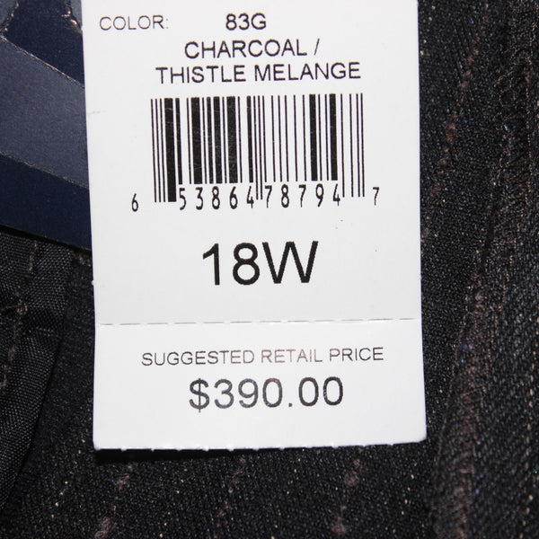 Magaschoni Coll Sz 18 x 34 Jeans NEW $390 Salon Z Charcoal Thistle Melange Jeans