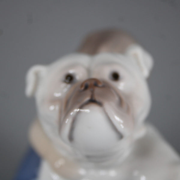 B & G Copenhagen Porcelain 1790BN Two Friends Boy With Bulldog 4" Figurine