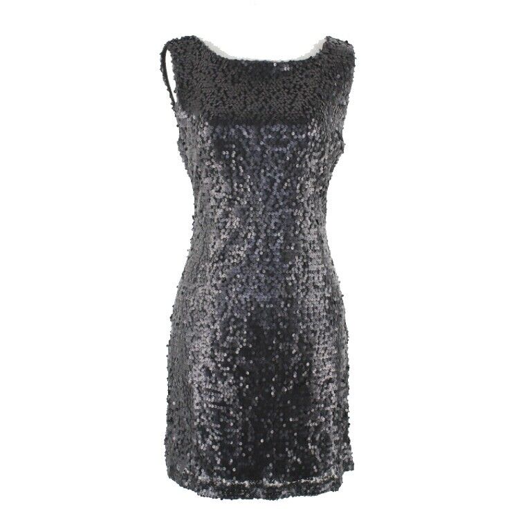 American Rag Cie Aspen NEW Sz S Black on Black Full Sequin Polyester Dress