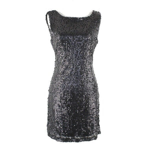 American Rag Cie Aspen NEW Sz S Black on Black Full Sequin Polyester Dress