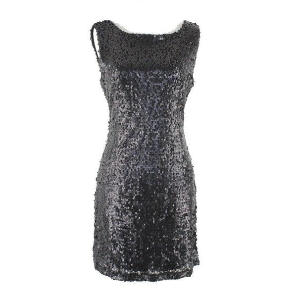 American Rag Cie Aspen NEW Sz S Black on Black Full Sequin Polyester Dress