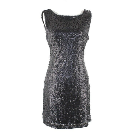 American Rag Cie Aspen NEW Sz S Black on Black Full Sequin Polyester Dress