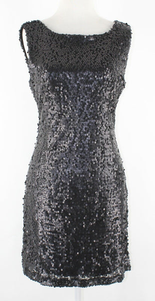 American Rag Cie Aspen NEW Sz S Black on Black Full Sequin Polyester Dress