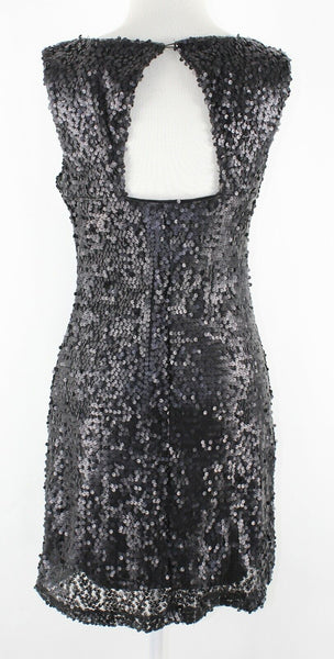 American Rag Cie Aspen NEW Sz S Black on Black Full Sequin Polyester Dress