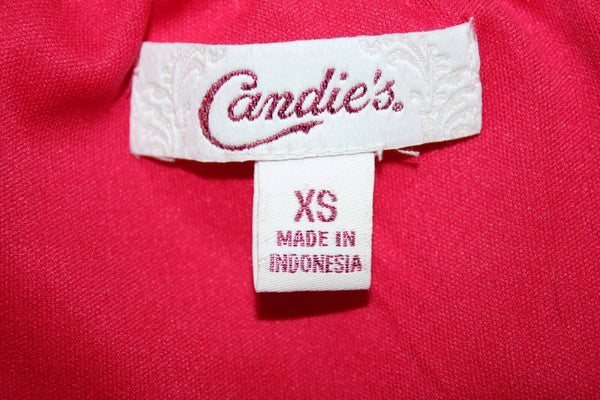 Candie's Sz XS Magenta 3 Layer Ruffle Lined 100% Polyester Top
