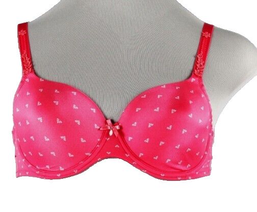 Rosa Faia 40F Cup New $99 LOUISA  5658.253 Pink White Padded Underwire Bra