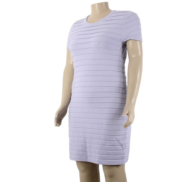 Michael Kors Dress NEW $195 Sz XL Lavender Purple Ribbed Knee Length Viscose