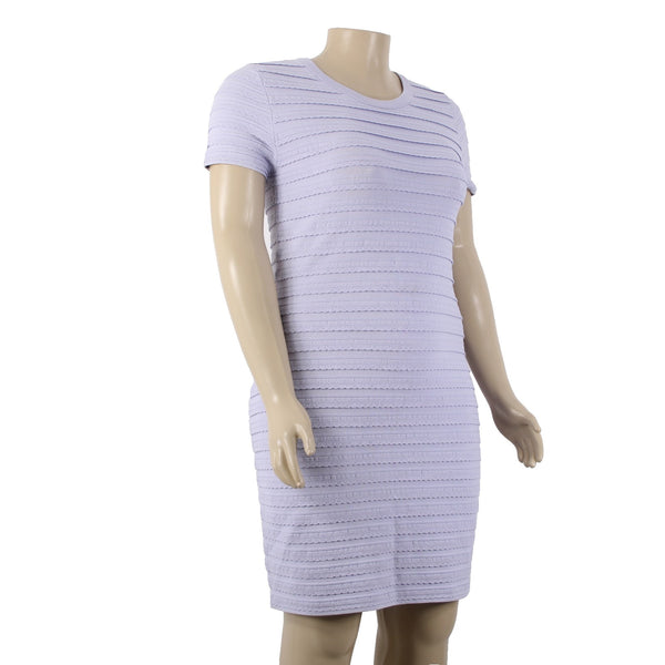 Michael Kors Dress NEW $195 Sz XL Lavender Purple Ribbed Knee Length Viscose