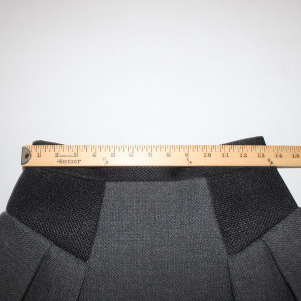 Milly Skirt Sz 4 Gray Black Pleated Zipper Pockets Above Knee Wool Poly Skirt