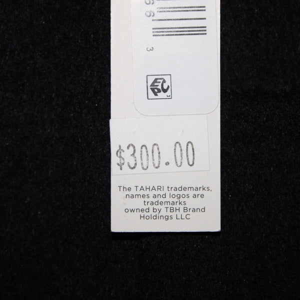 Tahari NEW $300 Sz L Black Shawl Collar Pocket Wool Blend Poly Lined Dress Coat